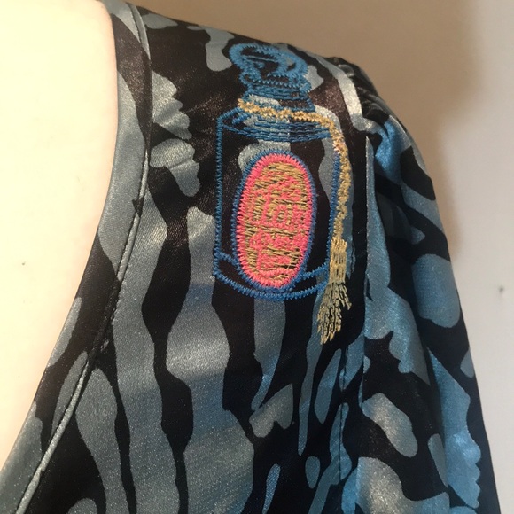 “TOPSHOP” for “LAURA” 80’s Embroidered Dress. - Picture 5 of 13